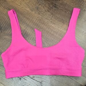 Monday Swimwear Hot Pink Textured Bikini Top Size V